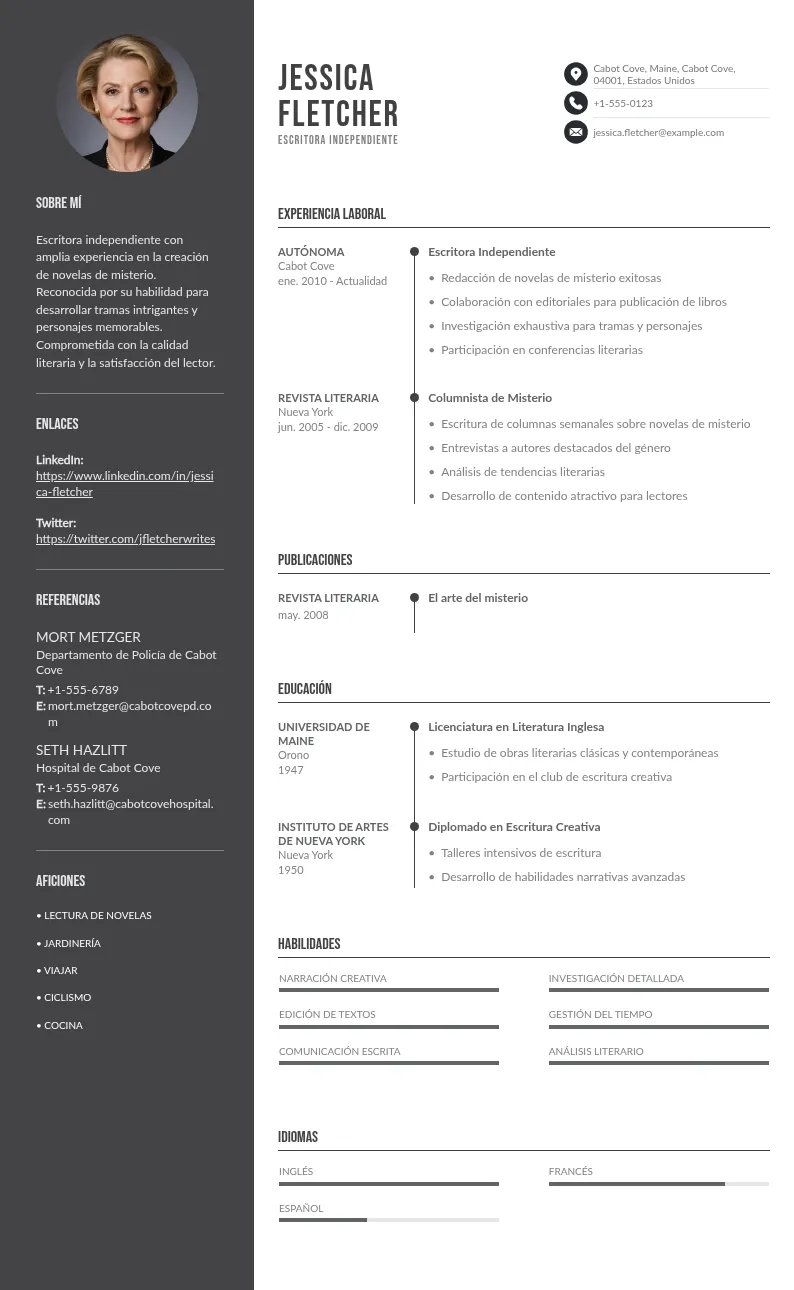 Elabora un buen CV de escritor independiente paso a paso guiándote con estos ejemplos