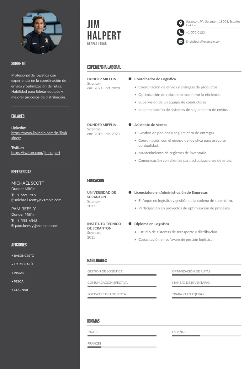 CV despachador: recomendaciones y ejemplos para una redacción eficaz