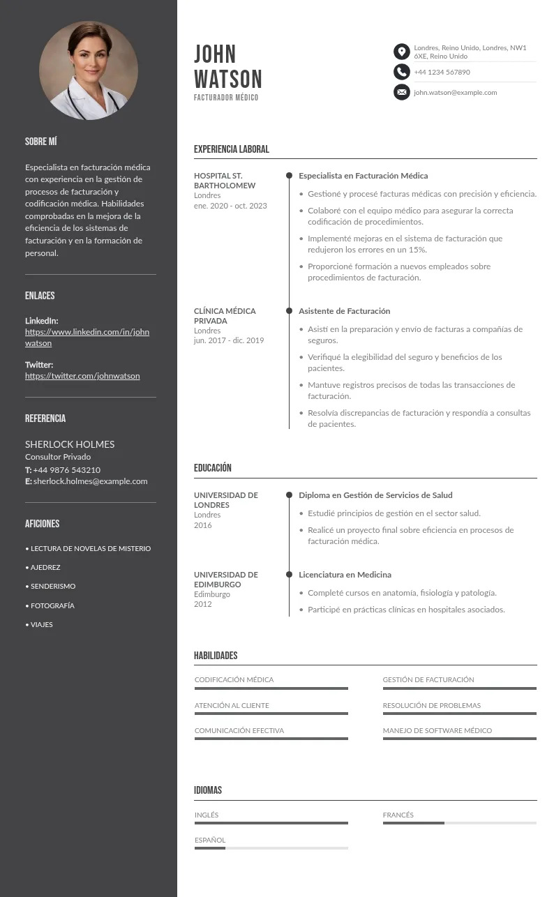 CV de facturador médico: guía práctica para escribir una postulación estratégica y convincente