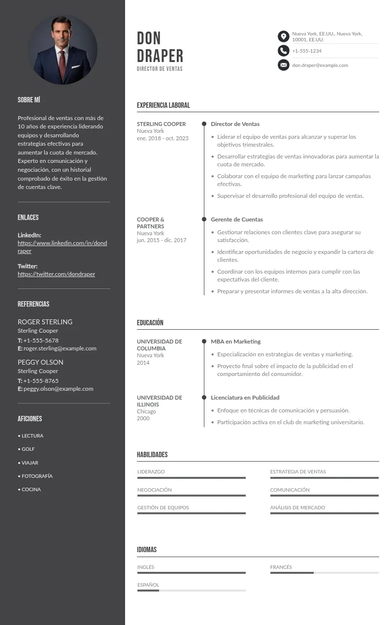 ¿Cómo escribir un CV director de ventas que se adapte a tu nivel de experiencia?