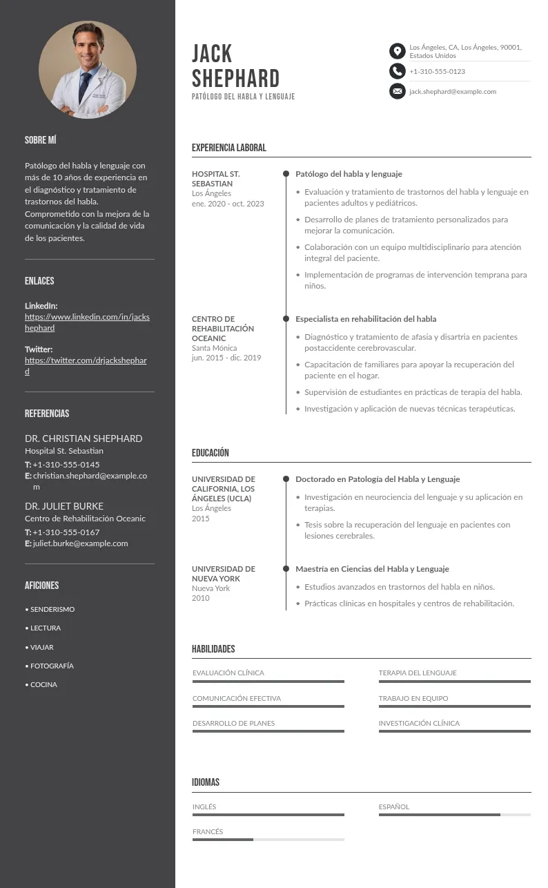 Guía para escribir un CV de patólogo del habla y lenguaje + consejos para destacar entre todos