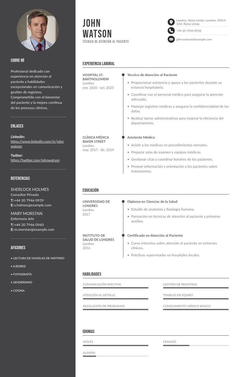 Guía para hacer un CV técnico de atención al paciente que te distinga de todos los candidatos