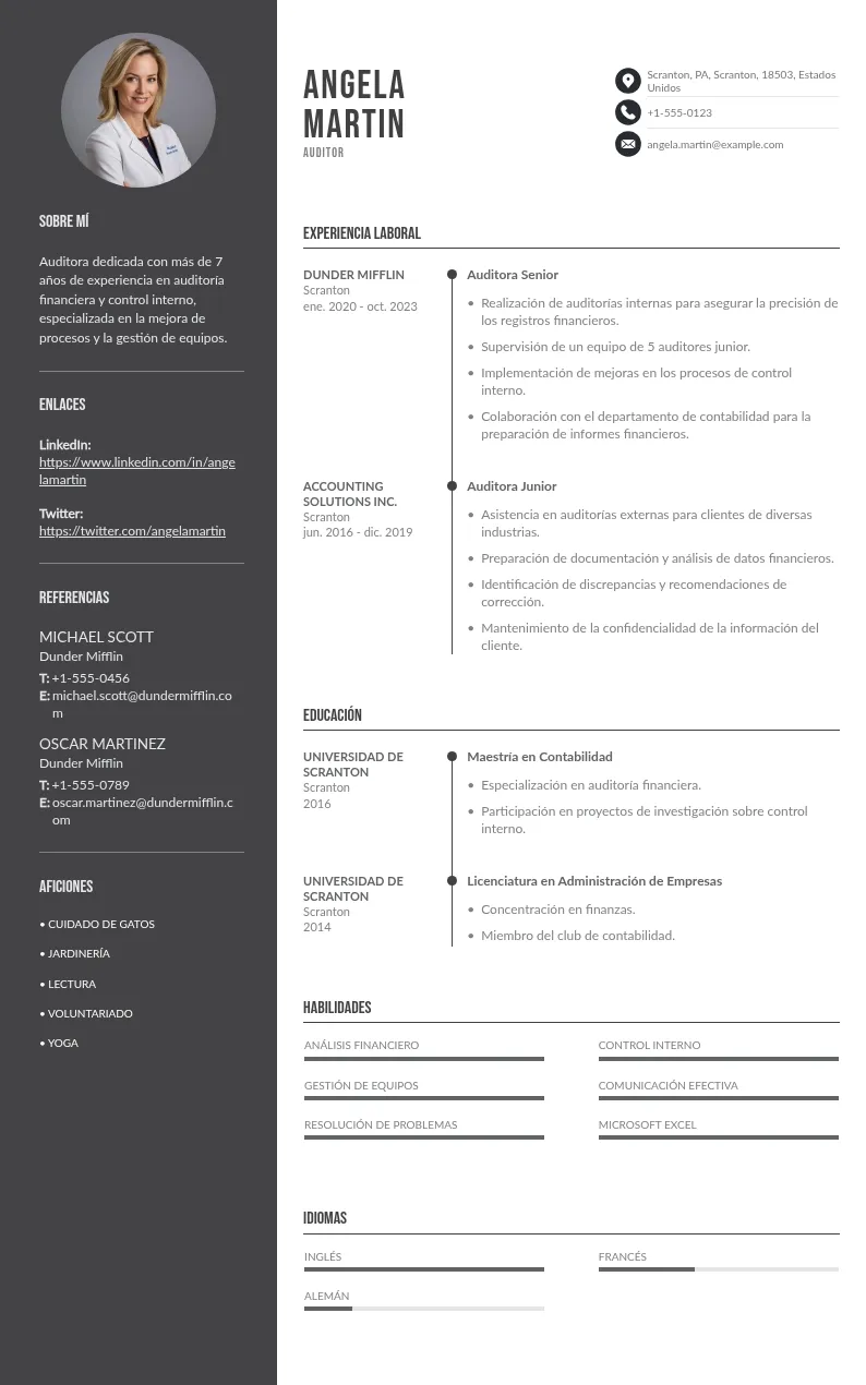 Escritura y estructura para crear un exitoso CV de auditor: guía de pasos, ejemplos y consejos