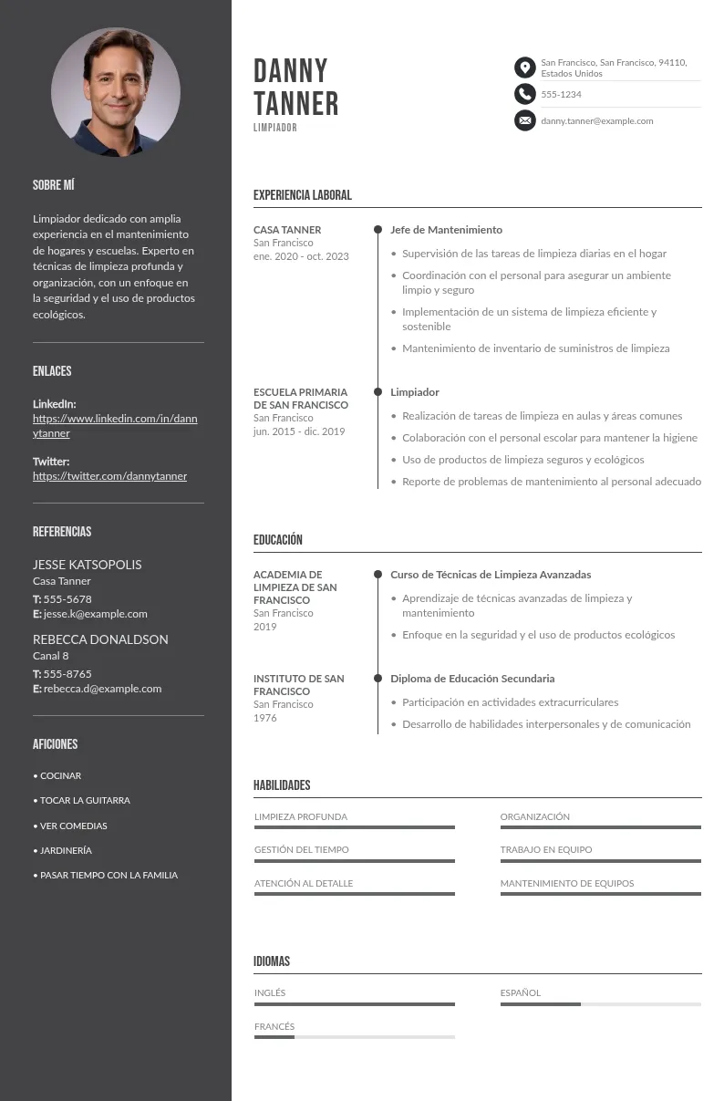 CV limpiador: guía detallada para redactarlo perfectamente