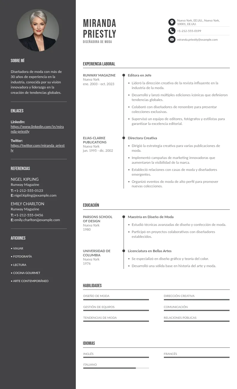 Guía para escribir un CV diseñador de moda perfecto