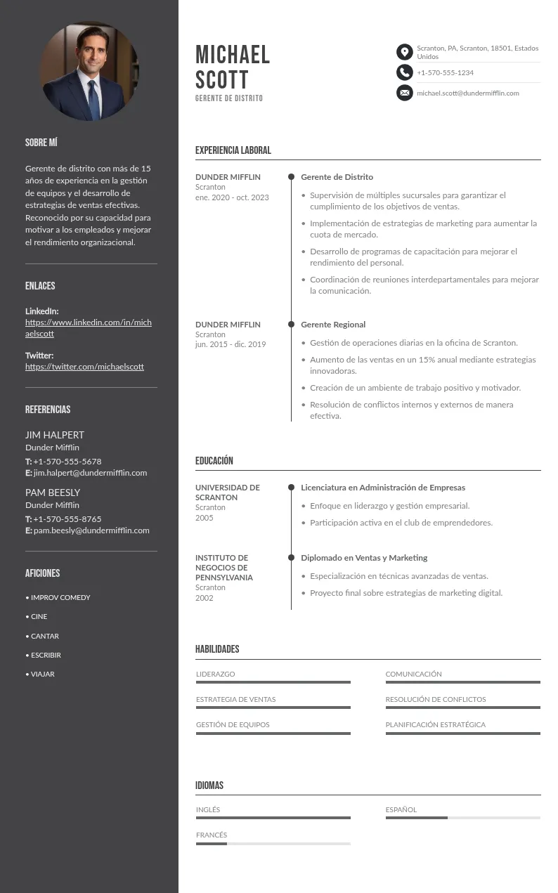 Escribe tu mejor CV gerente de distrito con nuestra metodología práctica (incluye ejemplos)