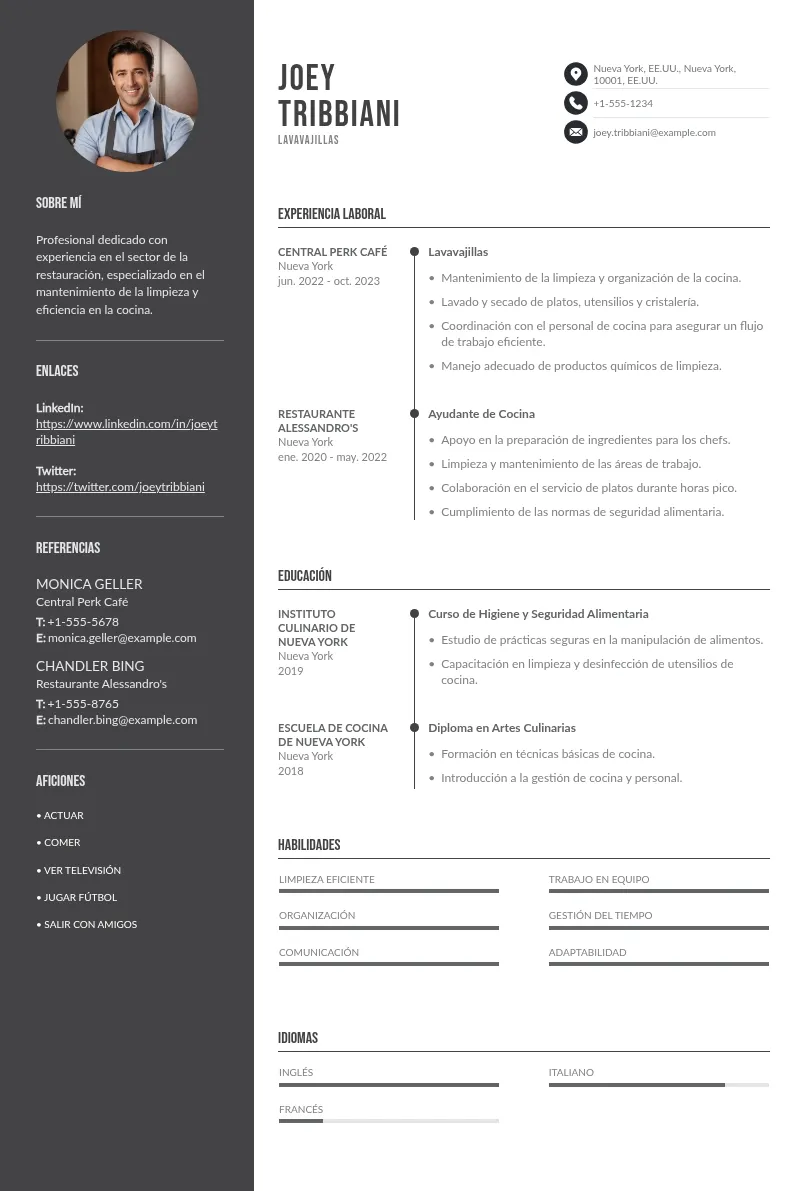 CV lavavajillas: cómo lograr que te ayude a sobresalir al buscar trabajo
