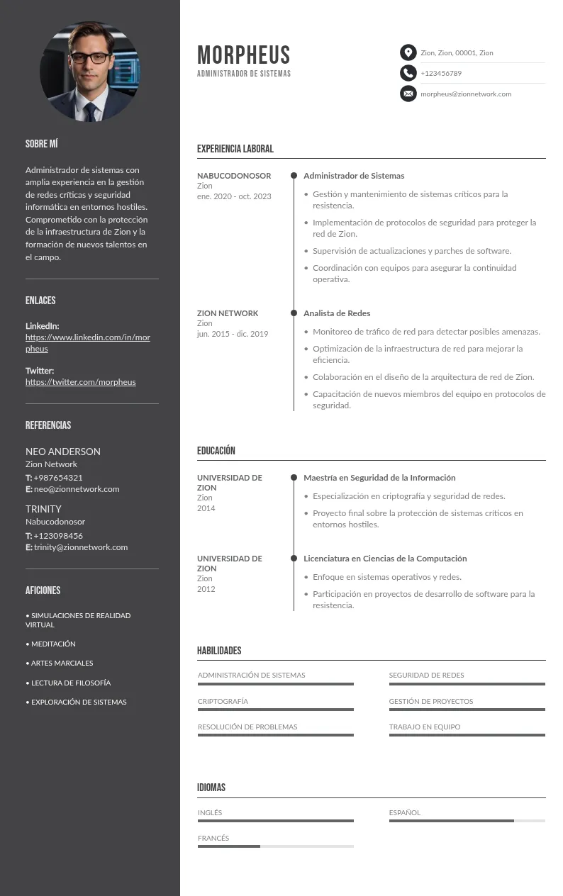 CV administrador de sistemas: cómo escribirlo y dónde encontrar una plantilla ideal