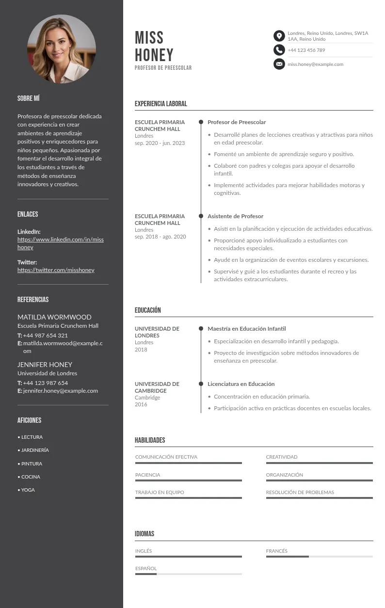 Guía, ejemplos y consejos prácticos: ¿cómo escribir un buen CV profesor de preescolar?