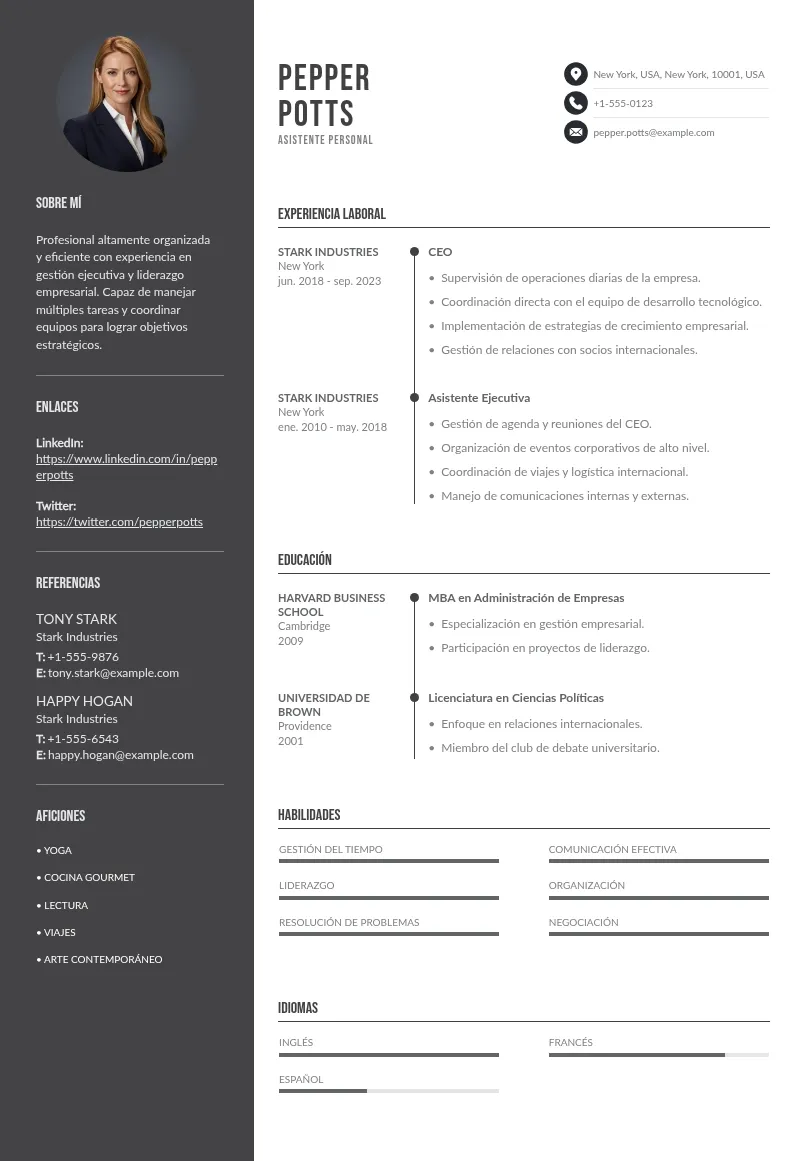 CV asistente personal: cómo crearlo como todo un experto
