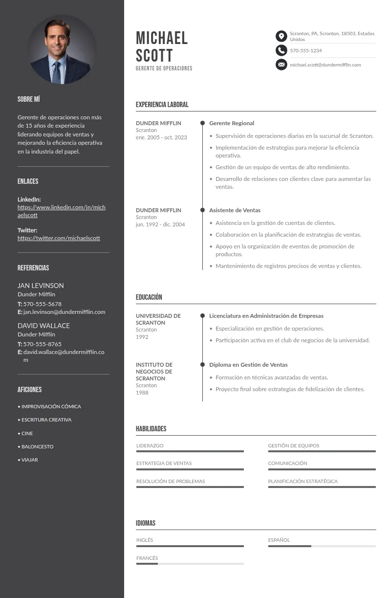 Cómo hacer un CV de gerente de operaciones con éxito: claves de buena redacción y diseño