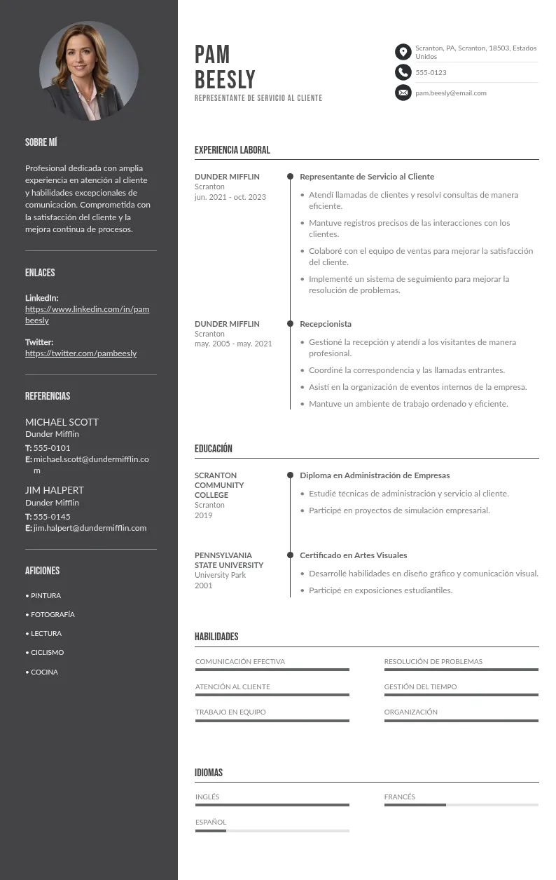 CV representante de servicio al cliente: consejos, ejemplos y plantillas