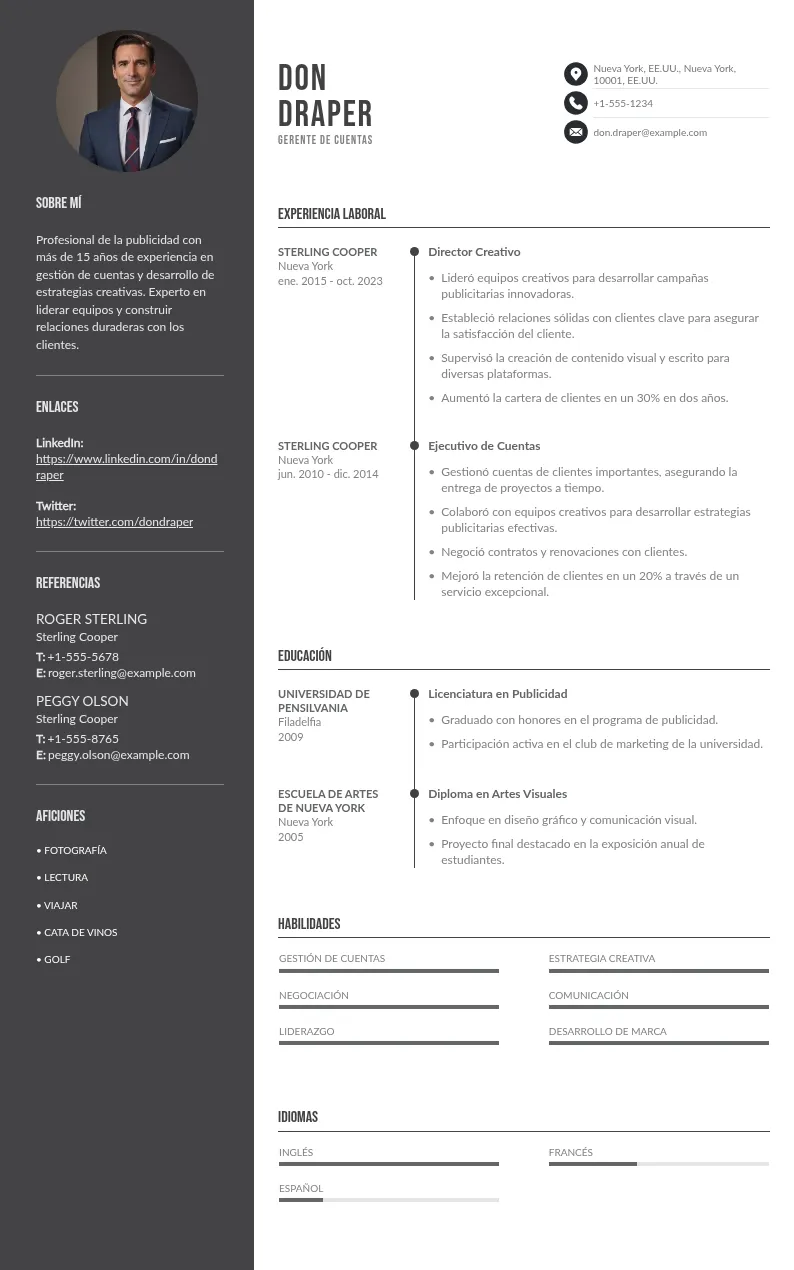 CV gerente de cuentas: consejos para que causes una buena impresión