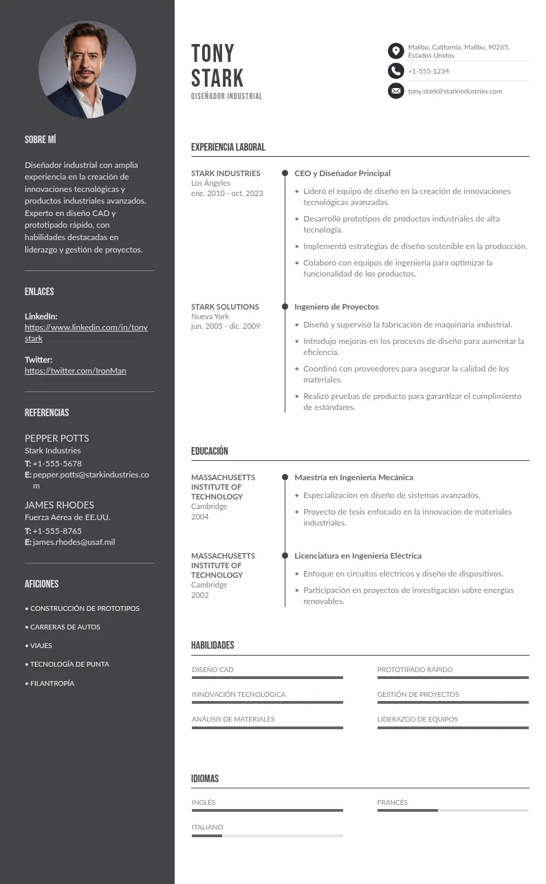 Currículum de diseñador industrial: tips para lograr que destaque