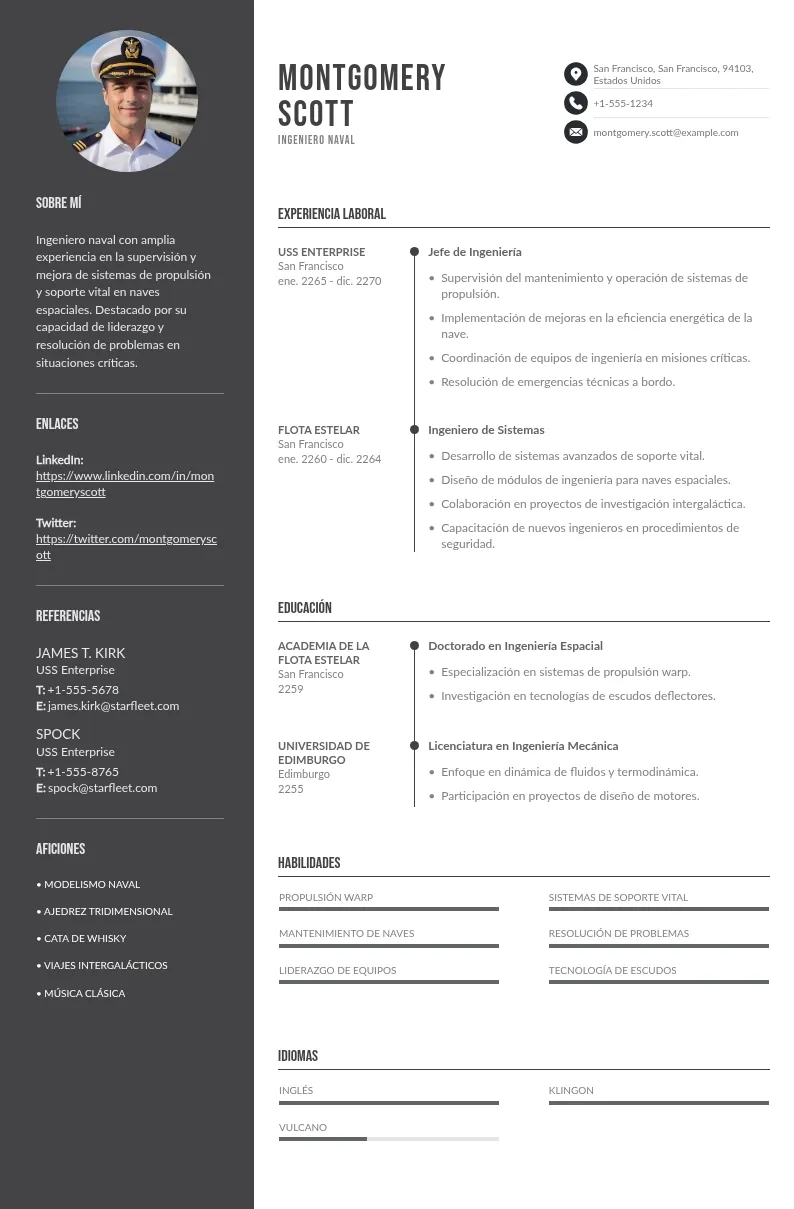 Currículum de ingeniero naval: aprende a redactarlo desde cero