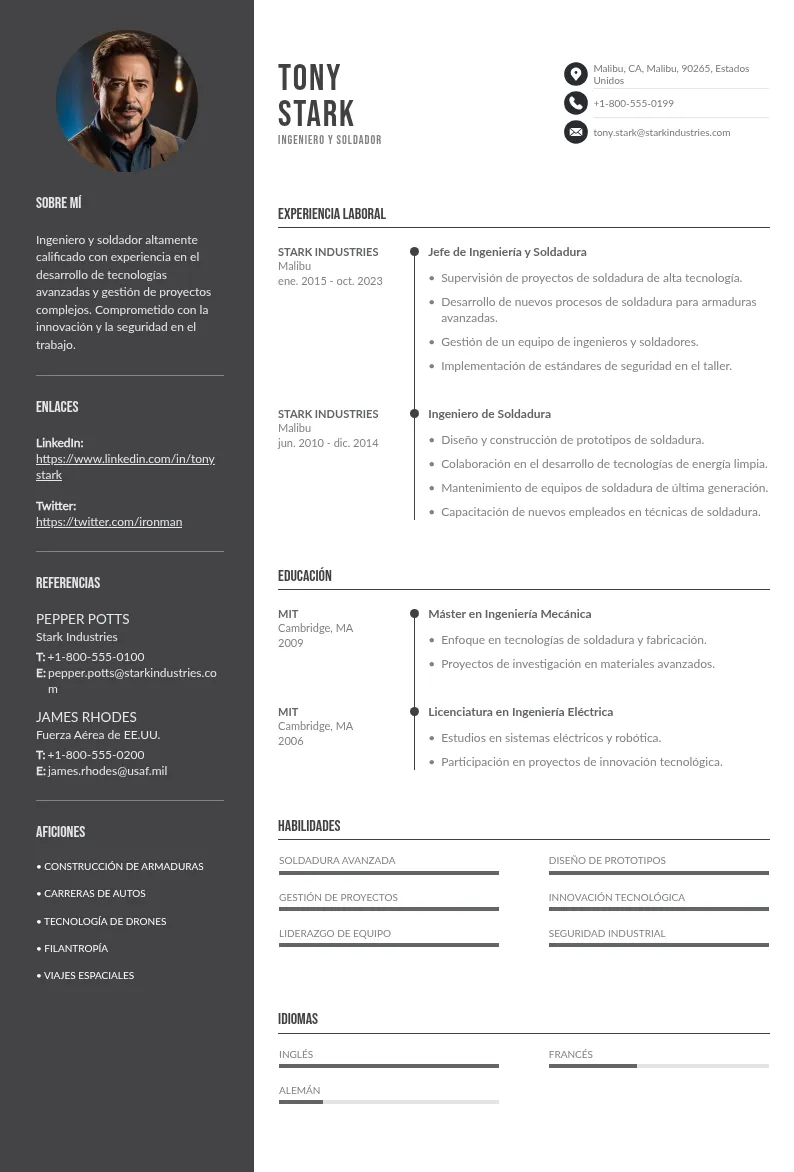 Currículum de soldador: ejemplos y consejos de redacción