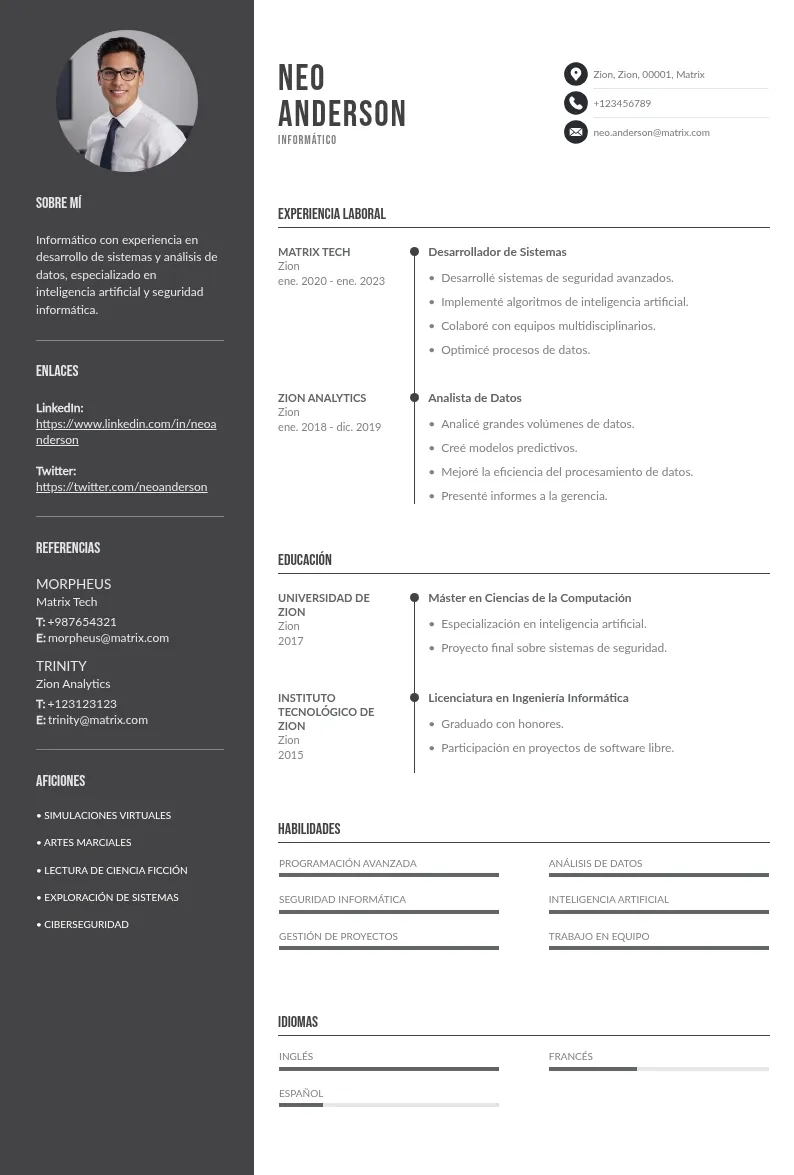 Curriculum informatico: ejemplos y consejos