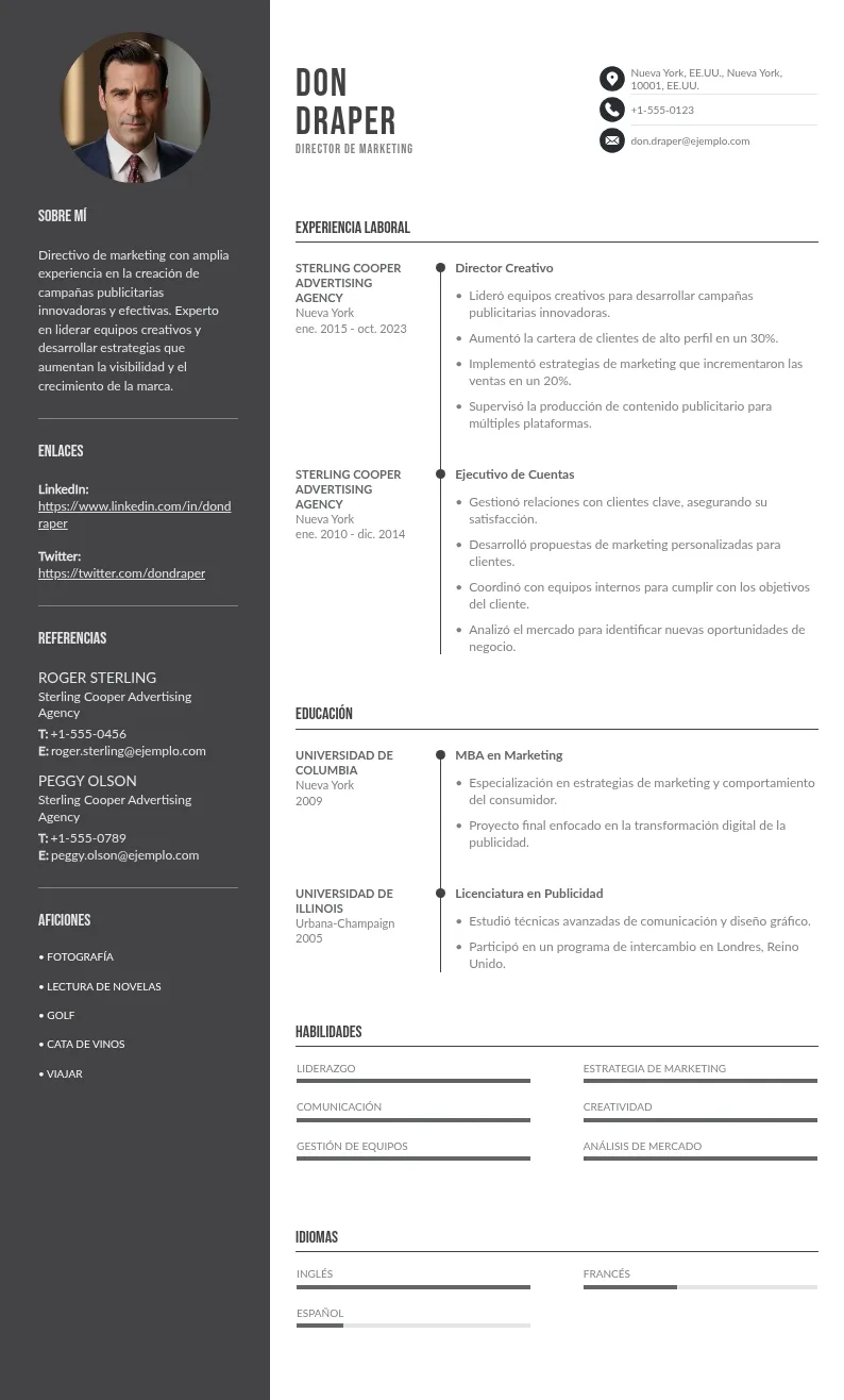 CV de directivo: 9 ejemplos y consejos para crear un documento de alto impacto 
