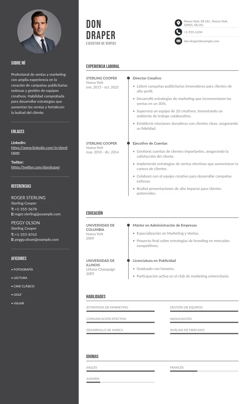 CV de comercial: cómo crearlo en menos de 10 minutos
