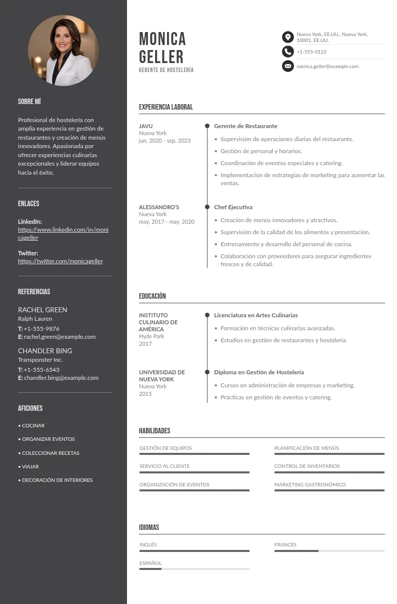CV de hostelería: 9 Ejemplos y consejos para destacar con éxito 