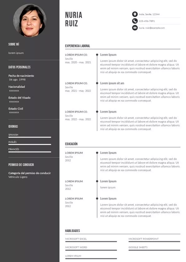 CV de astrólogo profesional descargable