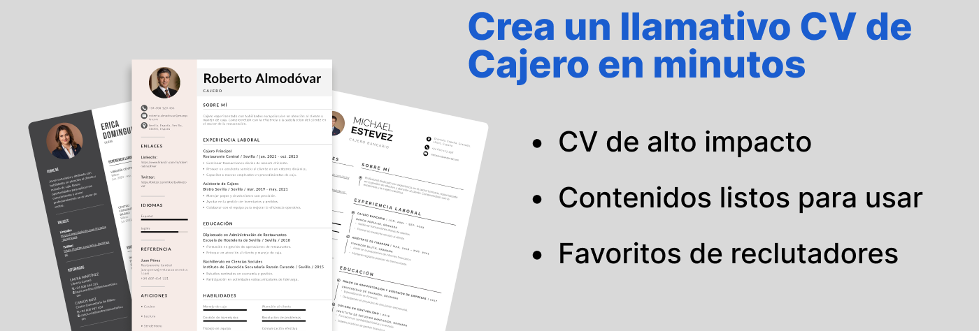Mejor CV de Cajero