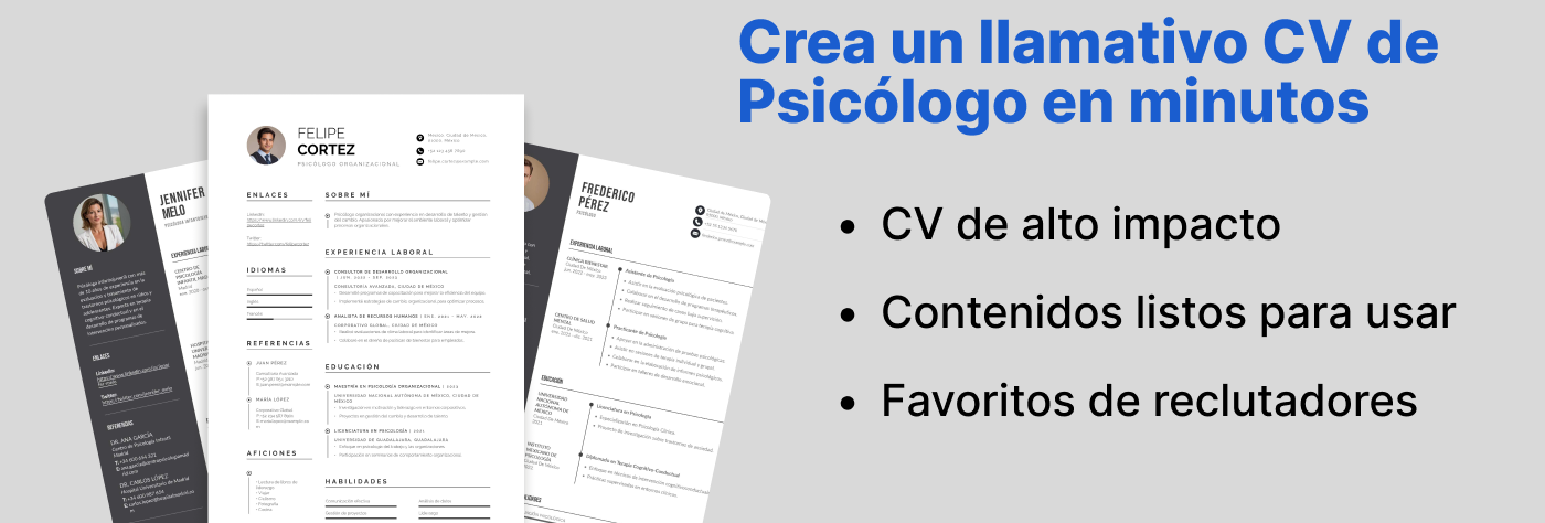Mejor CV de Psicólogo