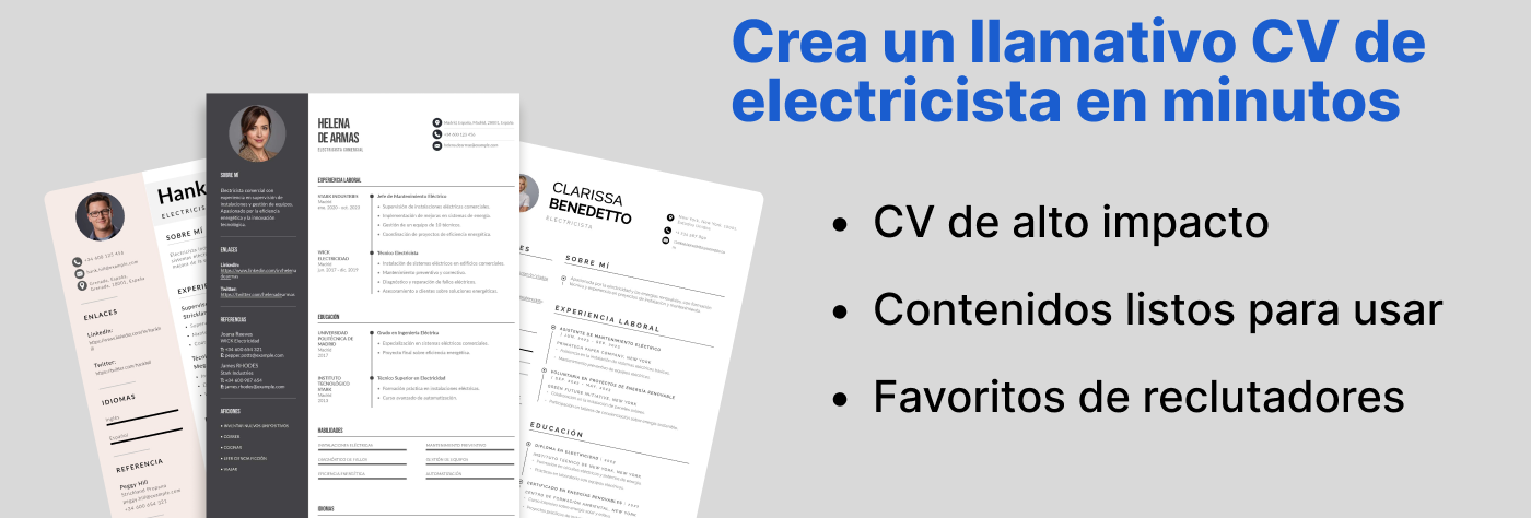 Mejor CV de Electricista