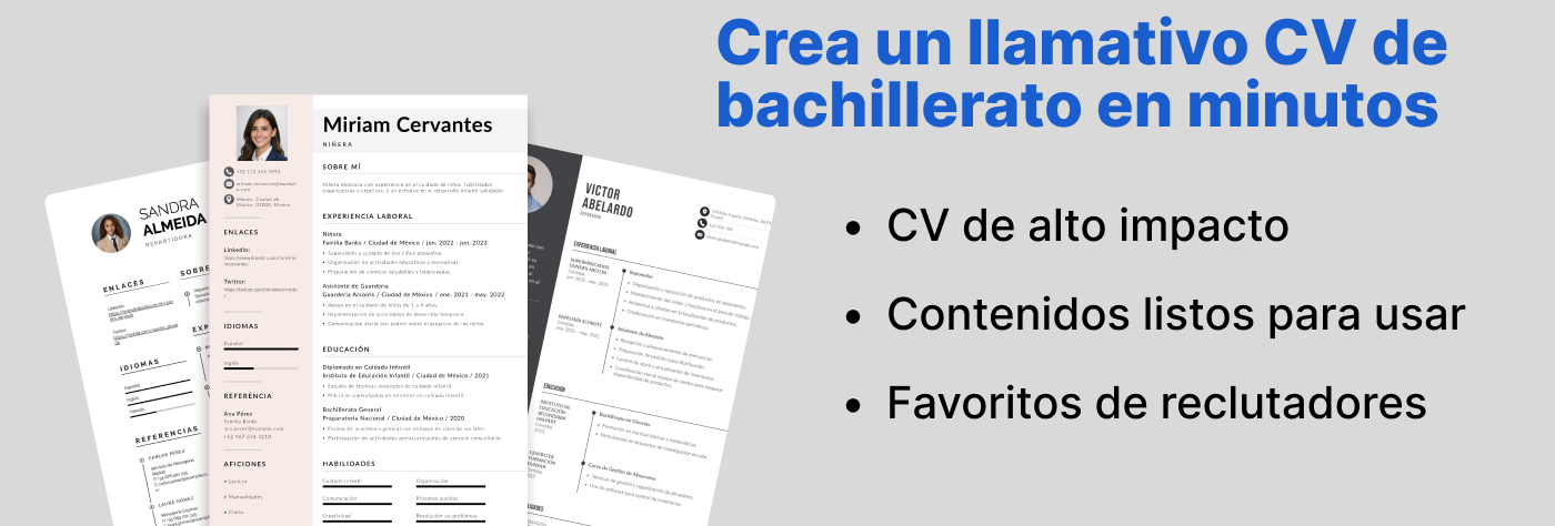 Mejor CV de Bachillerato