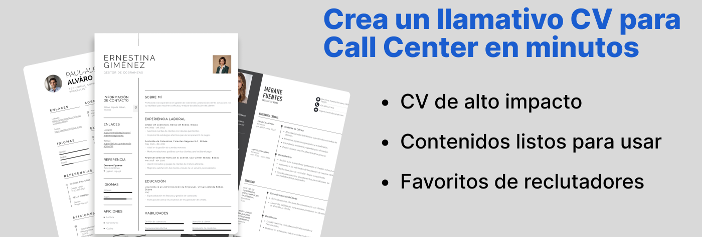 Mejor CV para Call Center