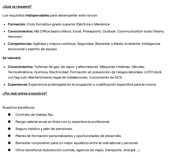 Requisitos y beneficios de trabajo en Endesa