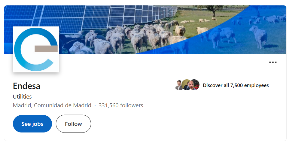 Perfil de Endesa en LinkedIn