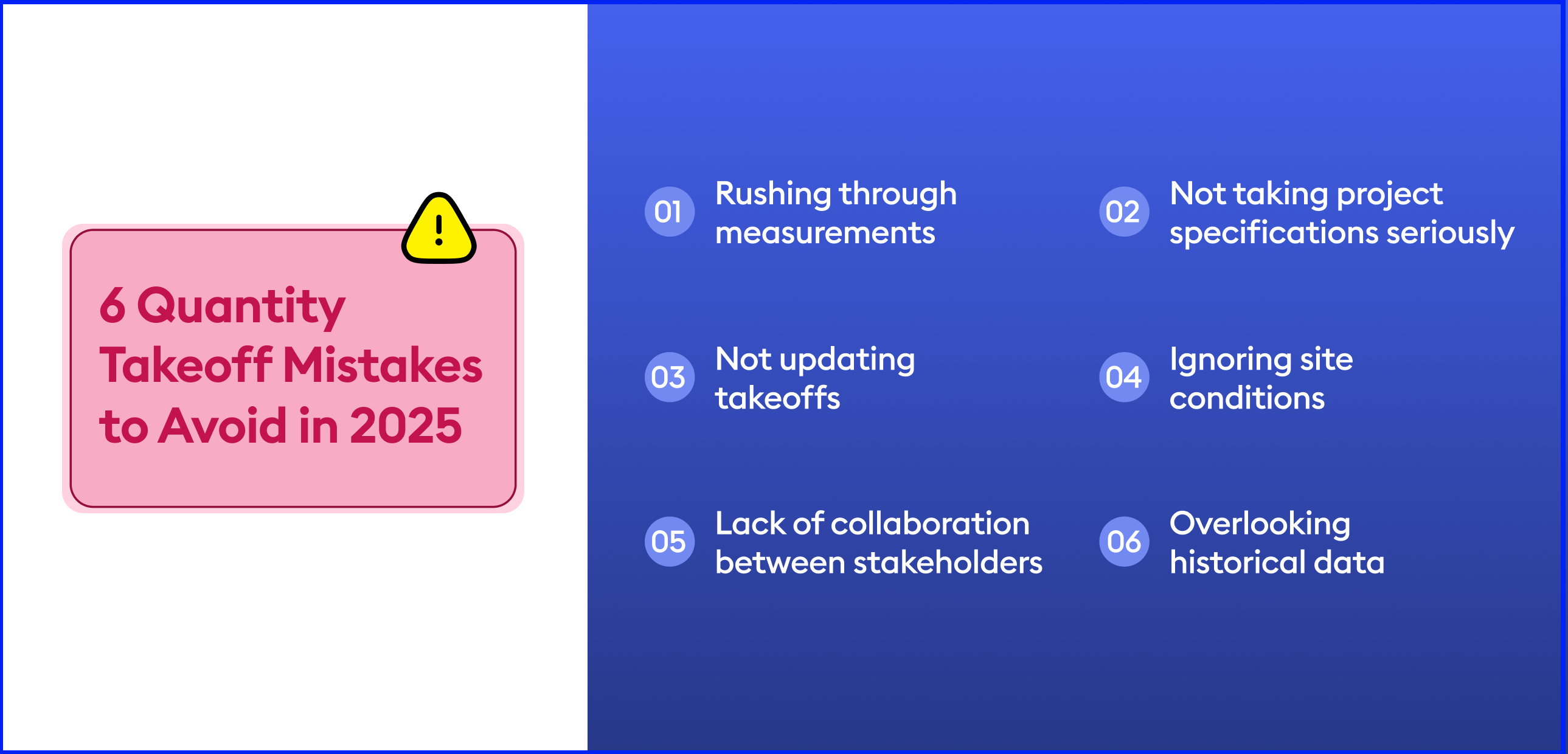 6 Quantity Takeoff Mistakes You Should Avoid