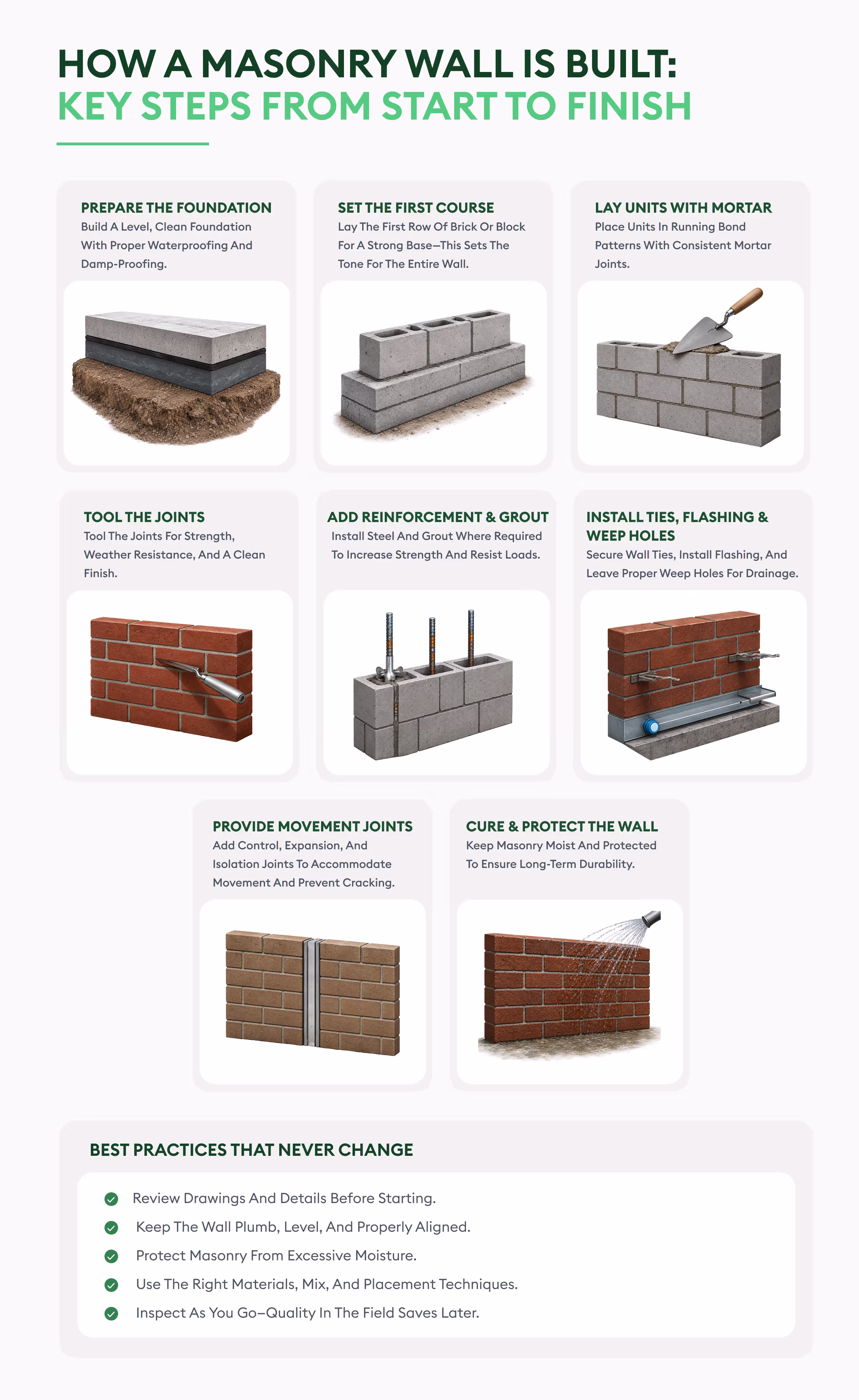 how a masonry wall is built - beam ai