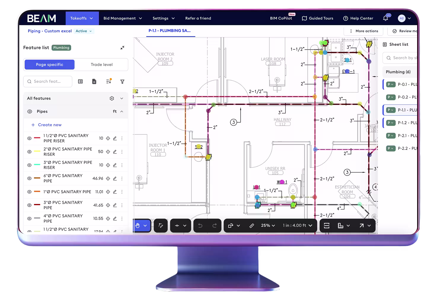 plumbing mockup beam ai