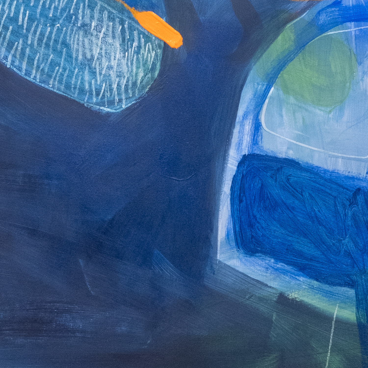 Abstract painting titled Stacked - Acrylic, oil and charcoal on canvas