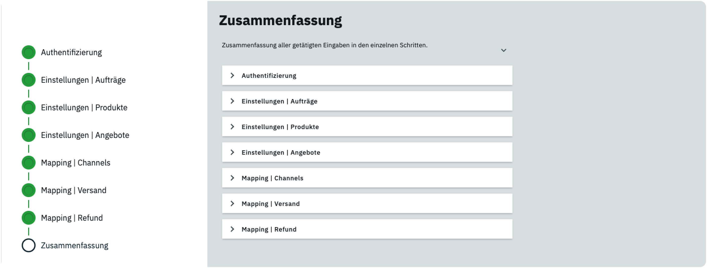 Example view: Setting up the marketplace connection in PlentyONE