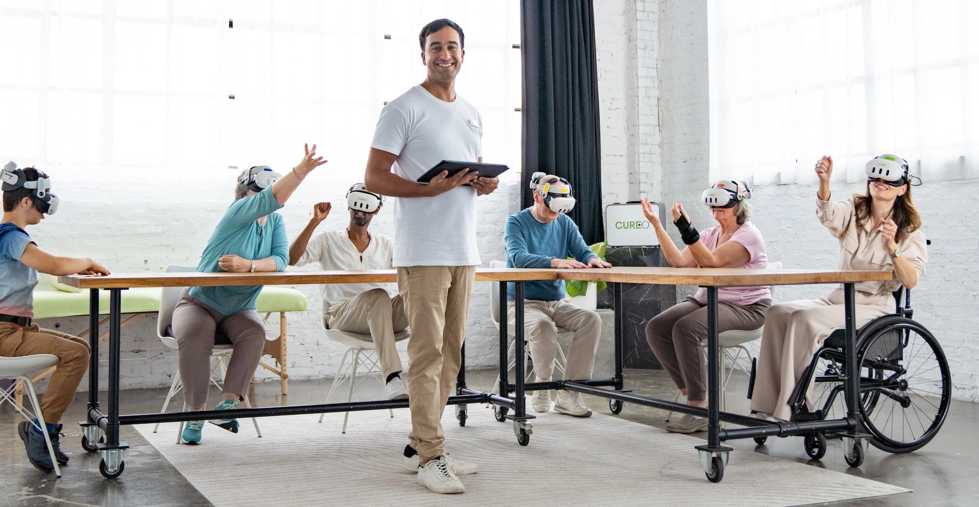 The CUREO VR therapy system was developed for physiotherapy, occupational therapy and neuropsychology.