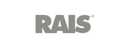 RAIS brand logo in bold gray uppercase letters.