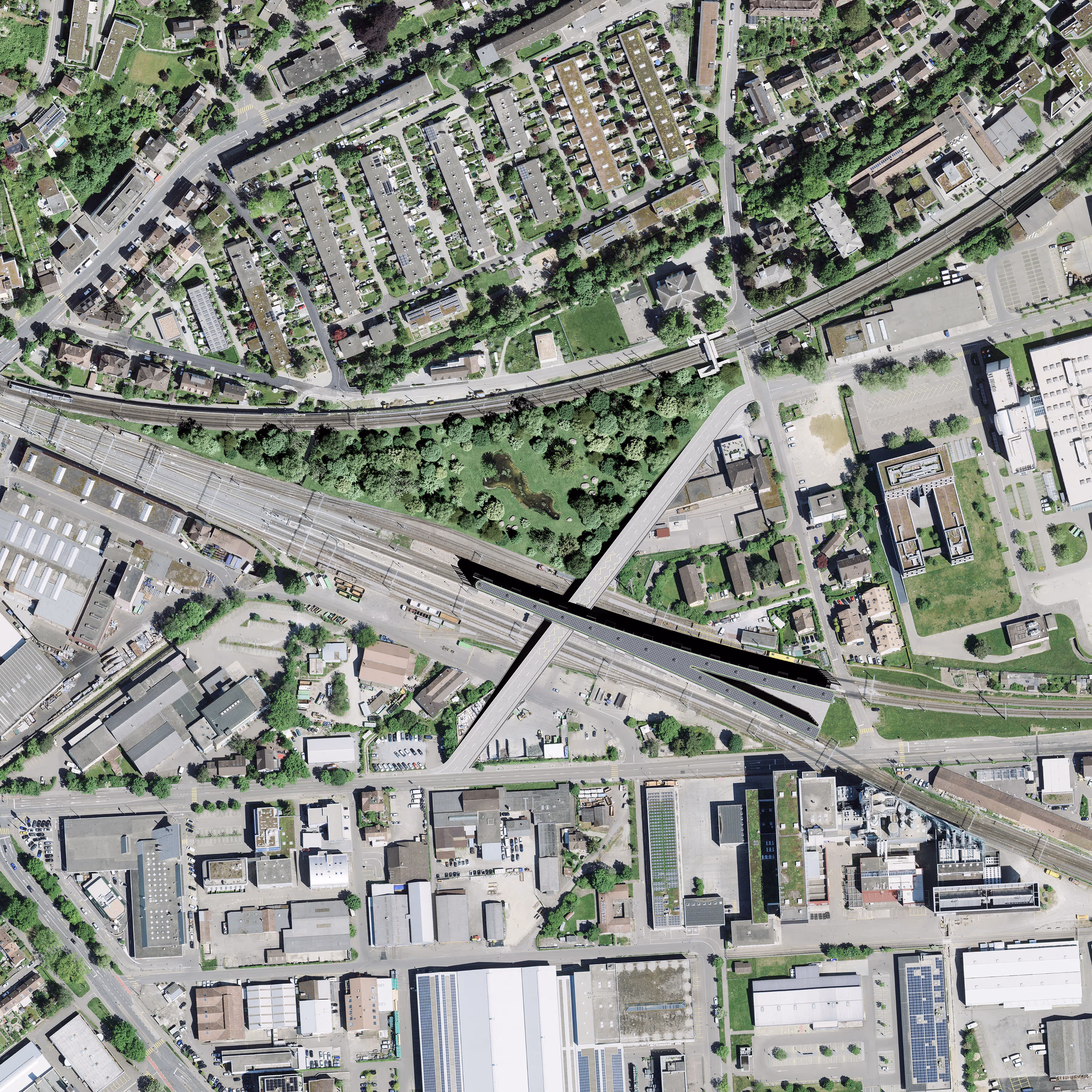 Rendering Orthofoto Winterthur Grüze 'OB16305'