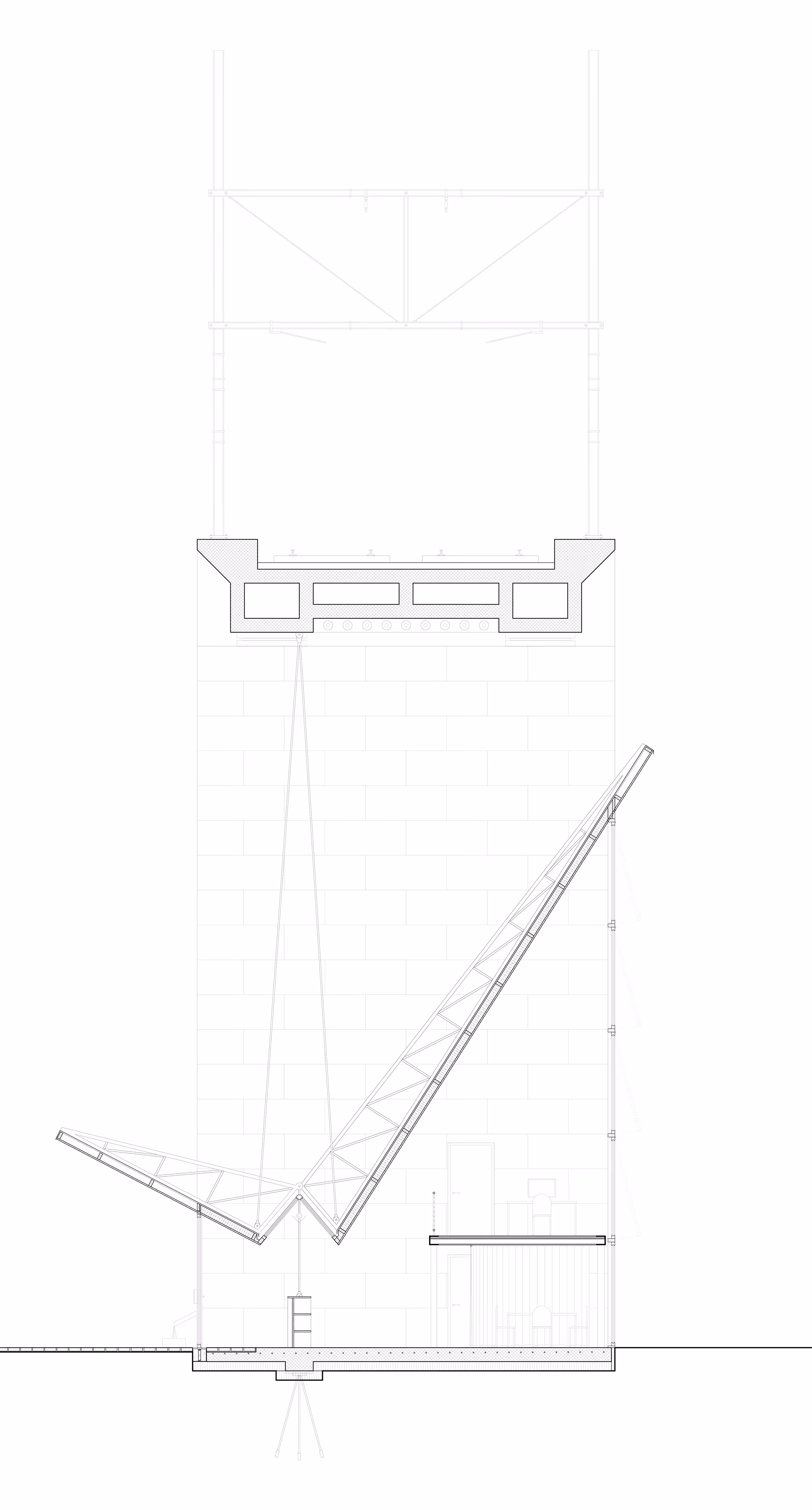 Schnitt Verwaltungsgebäude Dammsteg, Zürich 'Counterweight'