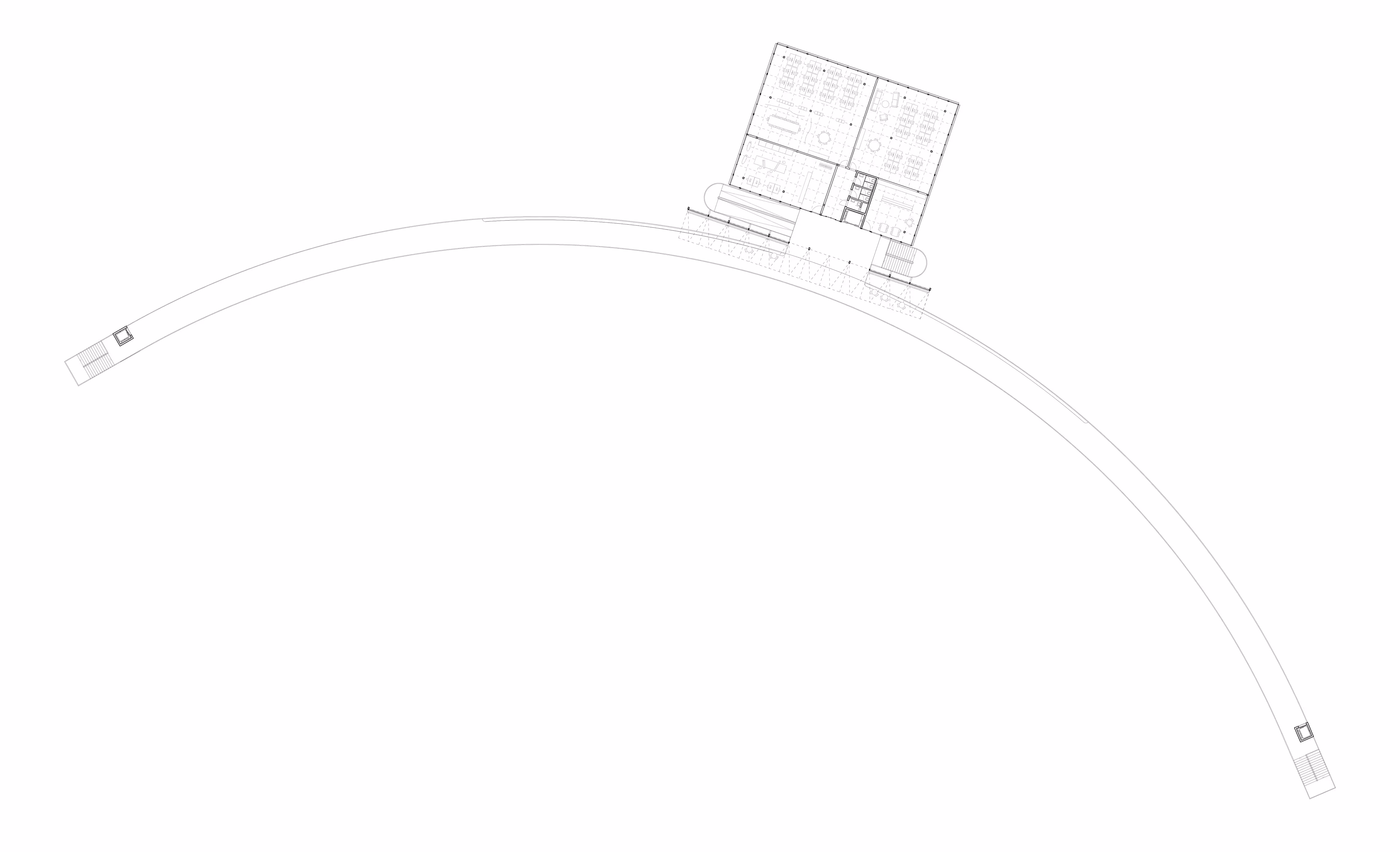Grundriss Fussgängerbrücke Winterthur '7500m2'