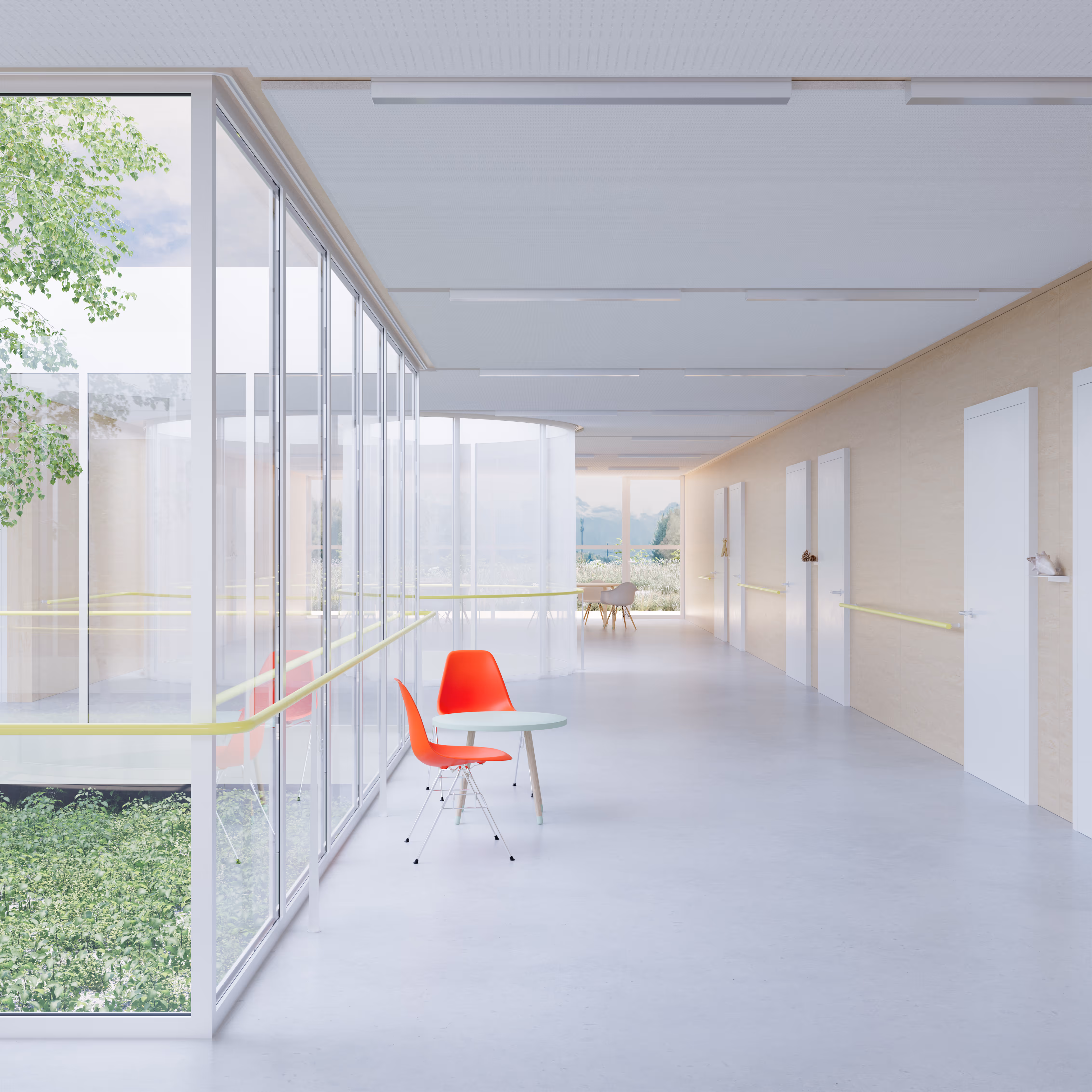 Thumbnail Rendering Innenraum Ersatzneubau Demenzhaus Rosenhügel, Hochdorf 'Eternal Sunshine'