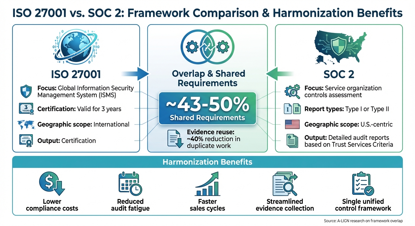 ISO 27001 vs SOC 2: Framework Comparison and Harmonization Benefits
