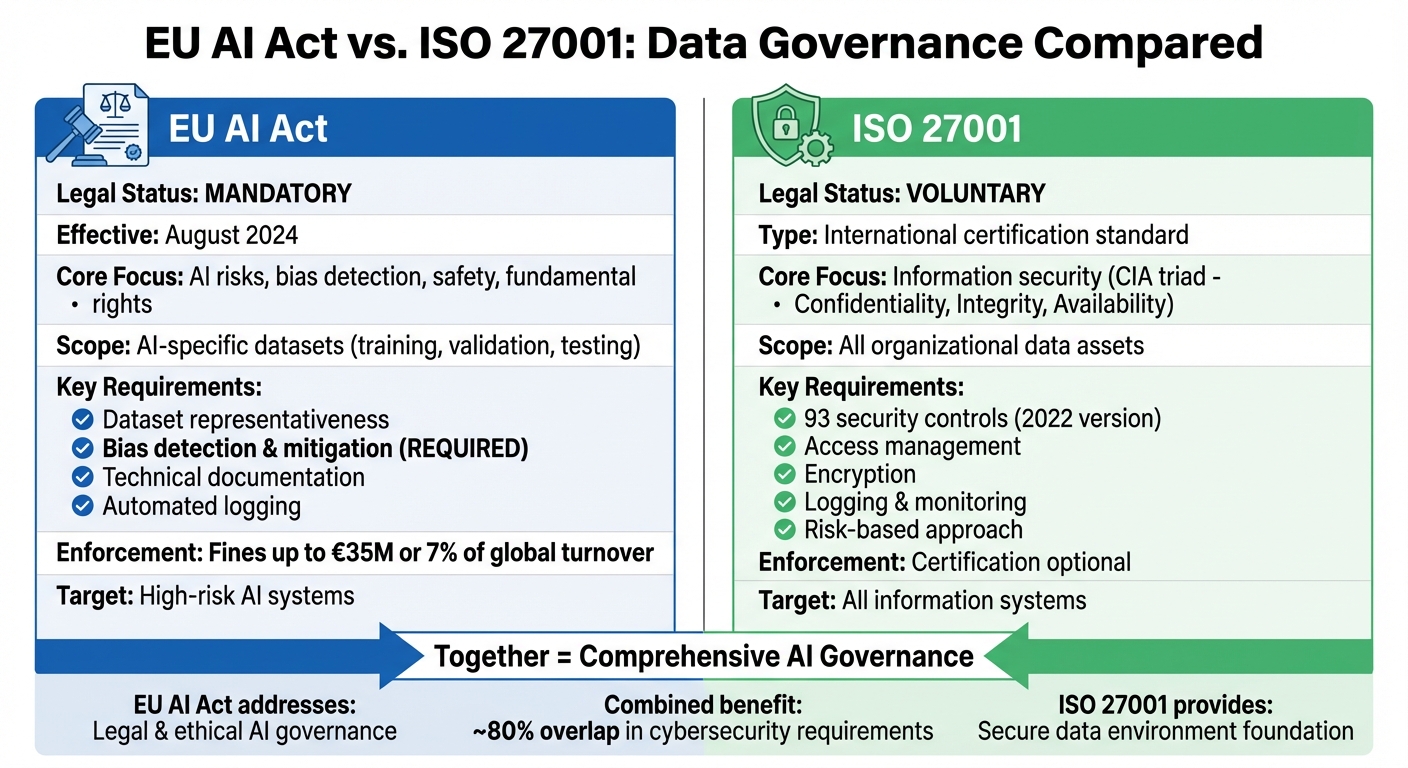 EU AI Act vs ISO 27001: Key Differences in Data Governance