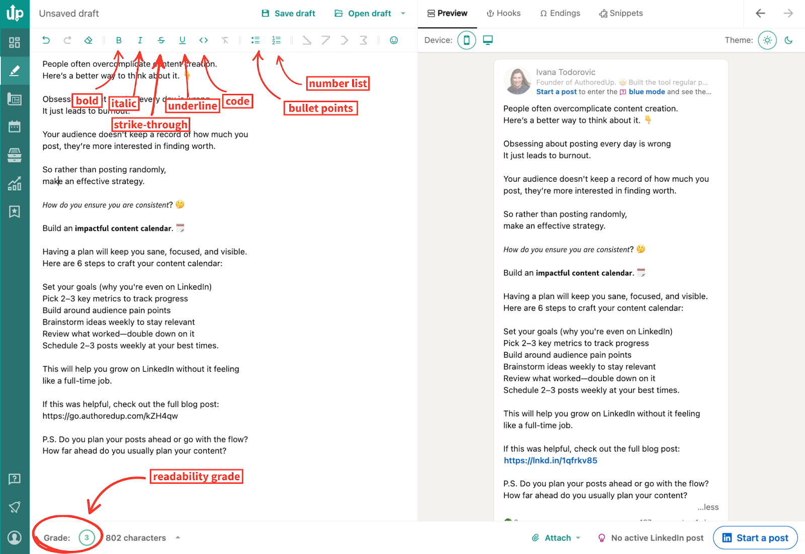 authoredup editor