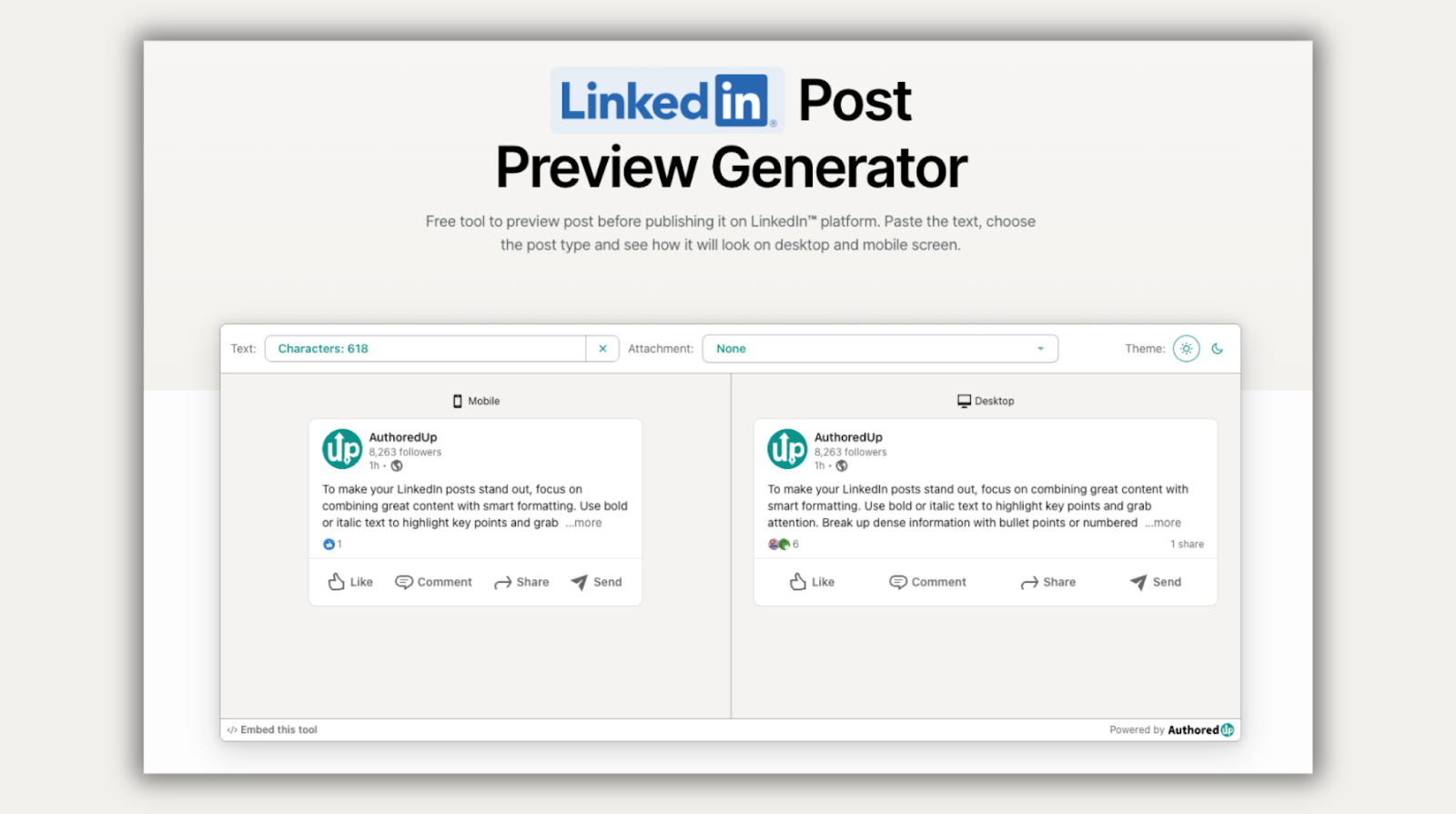 linkedin post preview generator