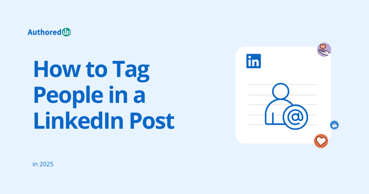 how to tag people in a linkedIn post 