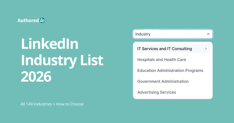 LinkedIn Industry List 2026: All Industries + Free Tool to Find Yours