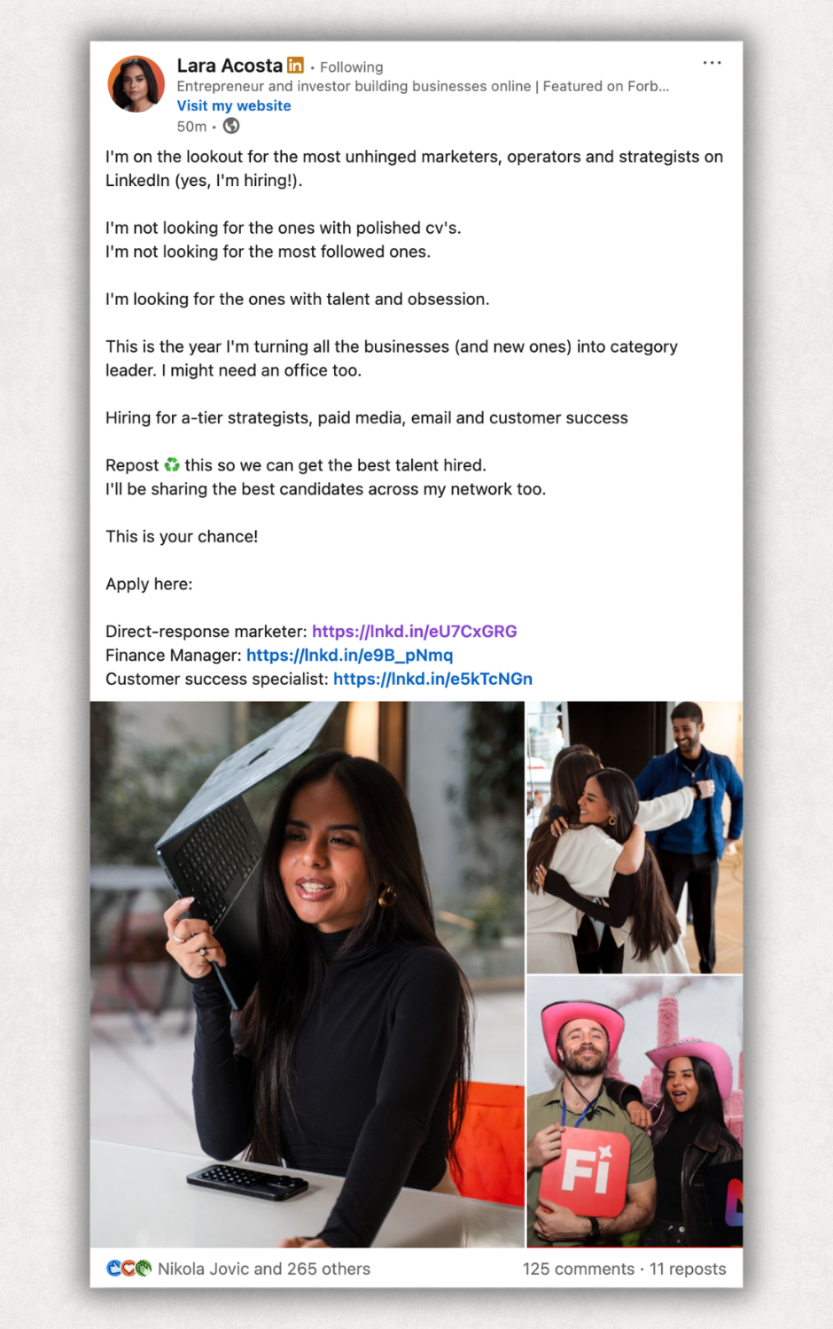 founder-letter-hiring-post-example